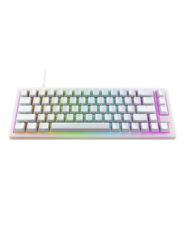 Геймърскa механична клавиатура XTRFY K5 Transperant White, 65% Hotswap RGB US Layout Kailh Red - XTRFY-1364