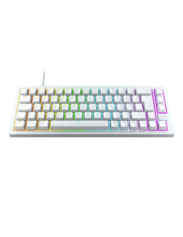 Геймърскa механична клавиатура XTRFY K5 Transperant White, 65% Hotswap RGB UK Layout Kailh Red - XTRFY-1366