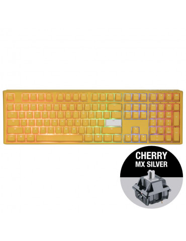 Геймърскa механична клавиатура Ducky One 3 Yellow Full-Size, Cherry MX Silver