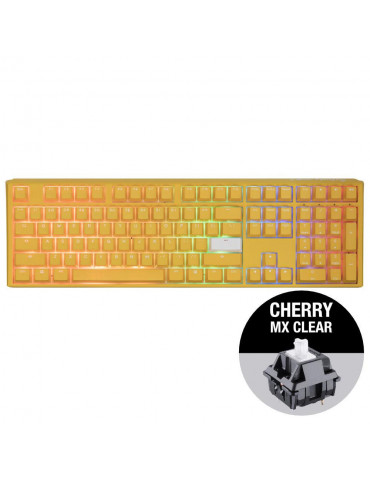 Геймърскa механична клавиатура Ducky One 3 Yellow Full-Size, Cherry MX Clear