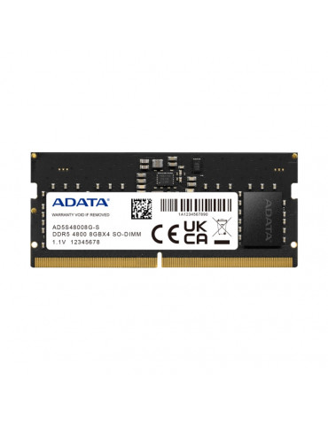 RAM памет Adata 8GB DDR5 4800MHz, 1.1V SODIMM - AD5S48008G-S