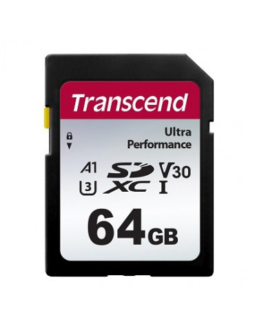 SD карта Transcend 64GB SD Card UHS-I U3 A1 Ultra Performance - TS64GSDC340S