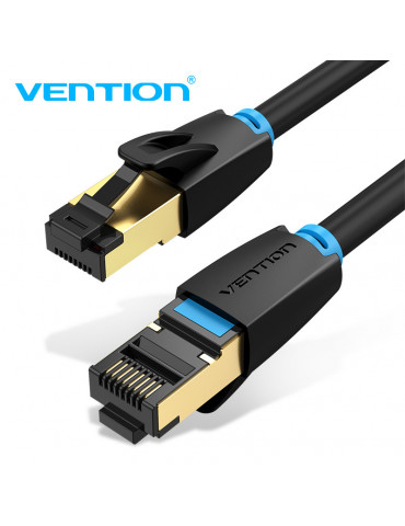 Кабел Vention LAN SFTP Cat.8 Patch Cable - 2M Black 40Gbps - IKABH