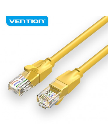 Кабел Vention LAN UTP Cat.6 Patch Cable - 1M Yellow - IBEYF