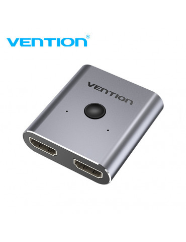 Разклонител превключвател Vention HDMI 2.0 Switcher/Splitter 2-Port Bi-Direction - Silver Aluminium - AFUH0