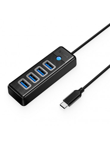 Хъб Orico HUB USB3.1 Type-C 4 port - 4 x USB3.0 Black - PW4U-C3-015-BK-EP