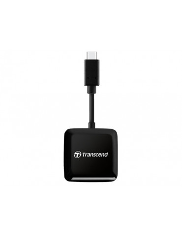 Четец на карти Transcend SD/microSD Card Reader, USB 3.2 Gen 1, Black, Type C - TS-RDC3