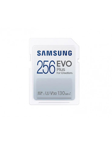 SD карта Samsung 256GB SD Card EVO Plus with Adapter, Class10, Transfer Speed up to 130MB/s - MB-SC256K/EU