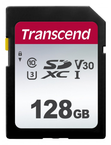 SD карта Transcend 128GB SD Card UHS-I U1 - TS128GSDC300S