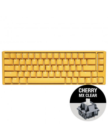 Механична геймърскa клавиатура Ducky One 3 Yellow SF 65%, Cherry MX Clear