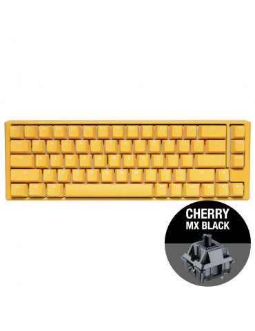 Механична геймърскa клавиатура Ducky One 3 Yellow SF 65%, Cherry MX Black