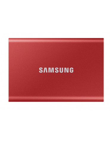 Външен SSD диск Samsung 2TB T7 , USB 3.2, Metallic Red - MU-PC2T0R/WW