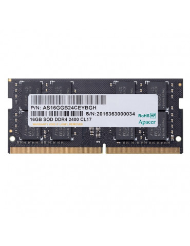 RAM памет Apacer 16GB DDR4 2666MHz, 1.2V, CL16, SODIMM - AS16GGB26CQYBGH