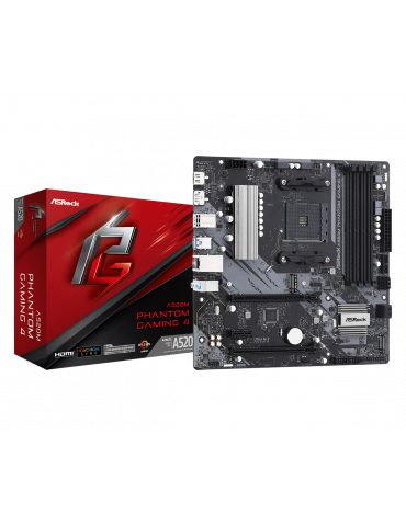 Дънна платка Asrock A520M PHANTOM GAMING 4, AM4