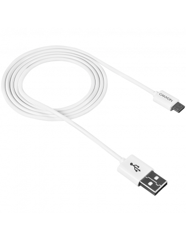 Кабел Canyon Micro USB, бял