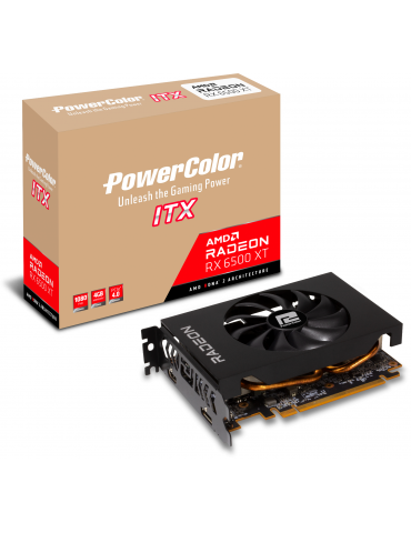 Видео карта PowerColor AMD Radeon RX 6500 XT ITX 4GB GDDR6 - AXRX 6500 XT 4GBD6-DH