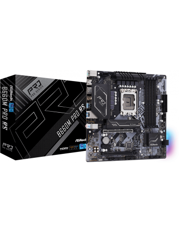 Дънна платка ASRock B660M PRO RS, LGA1700, DDR4, ATX