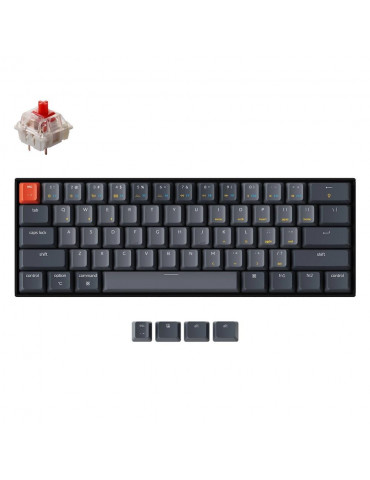 Геймърска механична клавиатура Keychron K12 Hot-Swappable 60% Gateron Red Switch RGB LED ABS - K12-H1