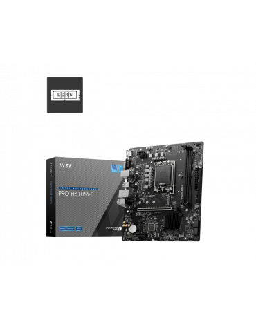 Дънна платка MSI PRO H610M-E DDR5, LGA1700 - 911-7D48-019