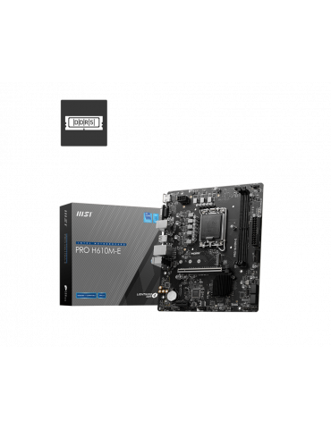 Дънна платка MSI PRO H610M-E DDR5, LGA1700 - 911-7D48-019