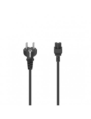 Захранващ кабел HAMA euro-plug- 3-pin женско, 2.5м, Черен