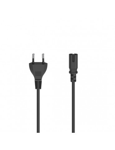 Захранващ кабел HAMA Euro Plug - 2-Pin, 2.5 m, Черен