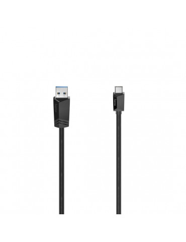 Кабел HAMA 200651 USB-C мъжко-USB-A мъжко, USB 3.2 Gen 1, 5Gbit/s, 0.75 м., Черен