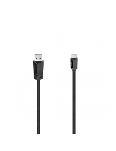 Кабел HAMA 200651 USB-C мъжко-USB-A мъжко, USB 3.2 Gen 1, 5Gbit/s, 0.25 м., Черен