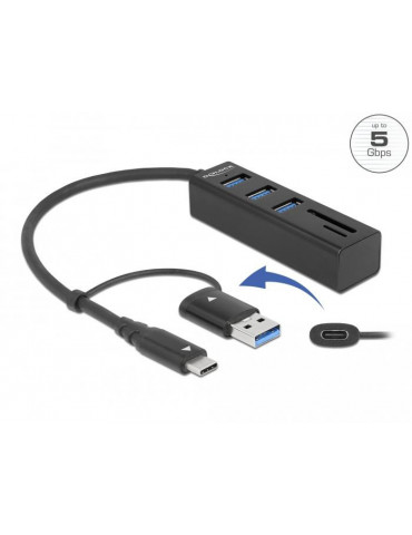 Адаптер HAMA 62632, USB-C мъжко - HDMI женско, Ultra HD, 8K, Сив