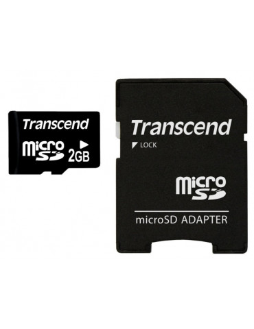 SD карта Transcend 2GB microSD с адаптер - TS2GUSD