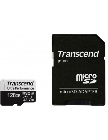 SD карта Transcend 128GB microSD с адаптер UHS-I U3 A2 Ultra Performance - TS128GUSD340S