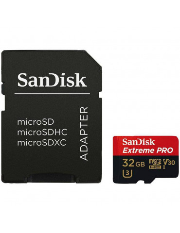 Карта памет SanDisk 32GB Extreme Pro microSDHC   SD Adapter   Rescue Pro Deluxe 100MB/s A1 C10 V30