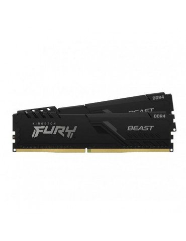 RAM памет Kingston 64GB(2x32GB) 3200MHz DDR4 FURY Beast Black - KF432C16BBK2/64