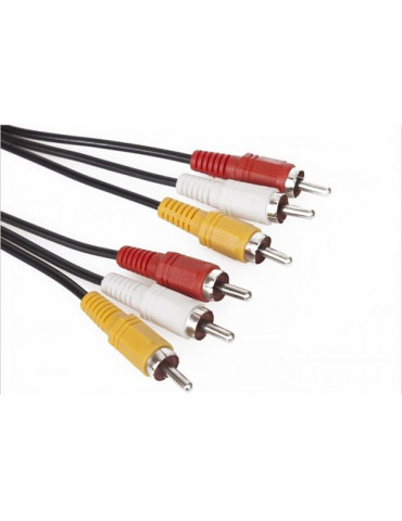 Кабел VCom RCA 3x M / RCA 3x M - CV033-1.8m