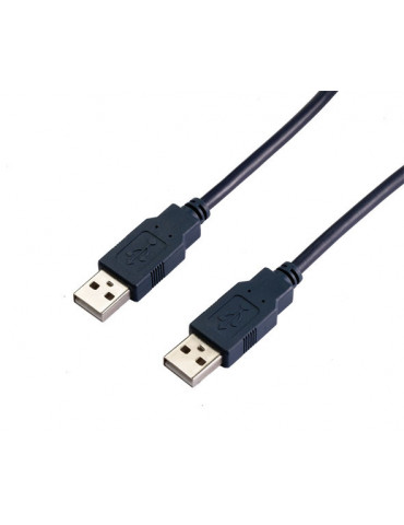 Кабел VCom USB 2.0 AM / AM Black - CU203-B-2m