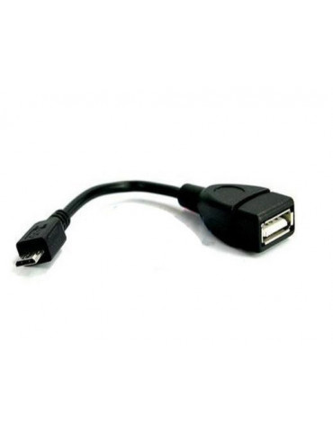 Кабел Vcom OTG USB AF / Micro USB Black - CU226-0.2m