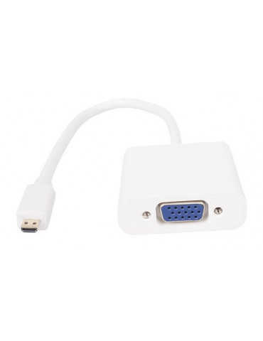 Адаптер Vcom Adapter Mini HDMI CM to VGA F White - CG592-0.15m