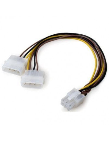 Кабел Vcom Adapter 2xMolex to 6pin PCI-E VGA - CE313-0.15m