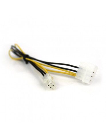 Кабел Vcom Adapter Molex Male to 4Pin P4 ATX - CE309-0.3m