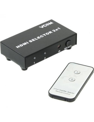 Кабел Vcom HDMI Selector 2x1 - DD432