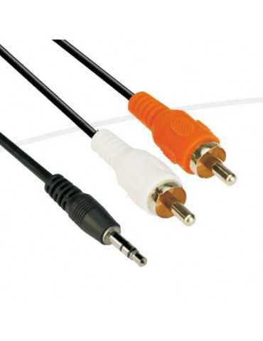 Кабел Vcom 3.5mm Stereo M / 2x RCA M - CV212-10m