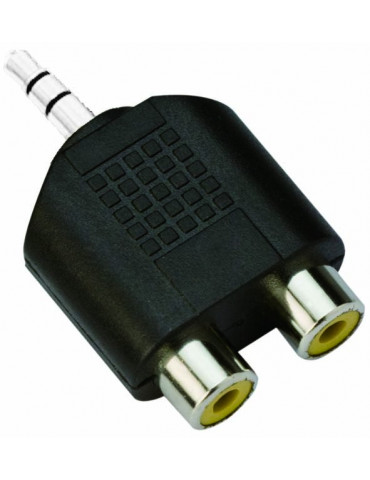 Адаптер Vcom Adapter 3.5mm Stereo M / 2x RCA F - CA501