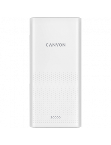 Външна батерия Canyon  PB-2001 20000mAh, бял - CNE-CPB2001W