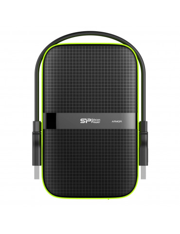 Външен хард диск SILICON POWER Armor A60 1TB, 2.5", USB3.2 Gen 1 Удароустойчив - SP010TBPHDA60S3A