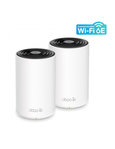 3-лентова безжична Wi-Fi6E Mesh система TP-Link Deco XE75 (2-pack) AXE5400