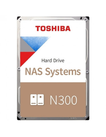 Твърд диск Toshiba 8TB N300 NAS 7200rpm, 256MB, 3,5" - HDWG480UZSVA