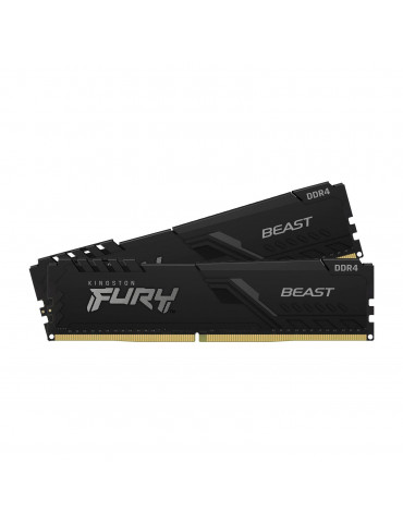 RAM памет Kingston 32GB(2X16GB) DDR4 3200MHz FURY BEAST - KF432C16BBK2/32