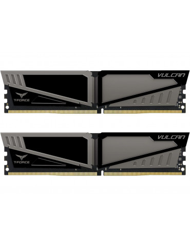 RAM Памет Team Group T-Force Vulcan 16GB (2 x 8GB) 2666 MHz DDR4, сива, TLGD416G2666HC15BDC01