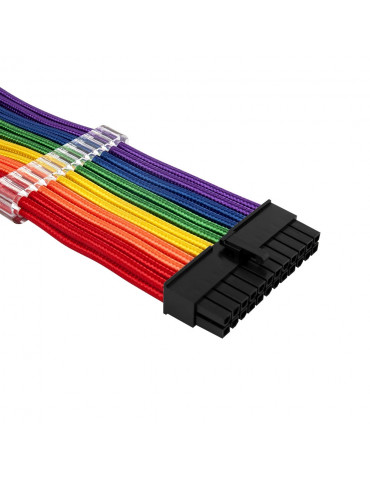 Комплект удължителни кабели  1stPlayer Custom Modding Cable Kit Rainbow - ATX24P, EPS, PCI-e - RB-001