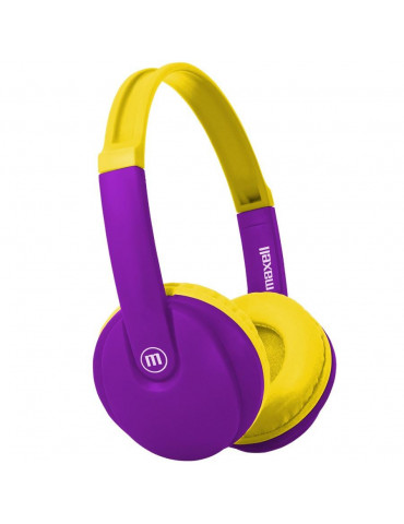 Bluetooth детски слушалки Maxell KIDZ HP-BT350, лилав/жълт - KIDZ HP-BT350